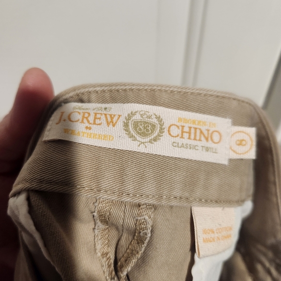 J. Crew Classic Twill Chino Skirt Preppy Casual Summer Khaki Size 8 - Picture 2 of 4